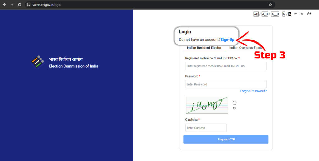 How to download Voter ID Card Step 3