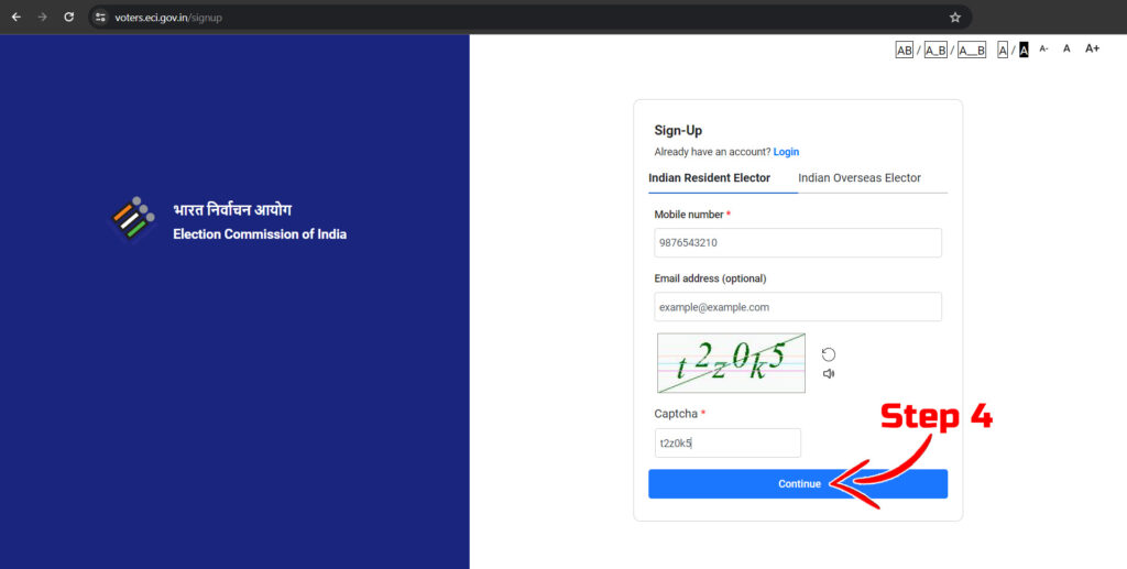 How to download Voter ID Card Step 4