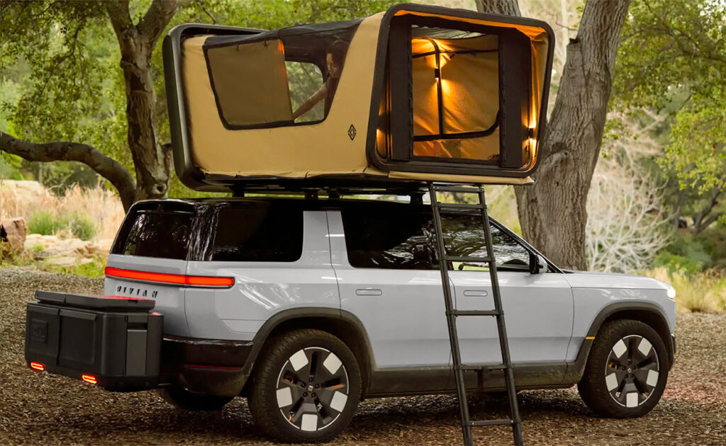 Rivian With Tent