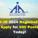 AAI JE 2024 registration begins for 490 Junior Executive posts