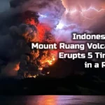 Indonesia’s Mount Ruang Volcano Erupts 5 Times in a Row